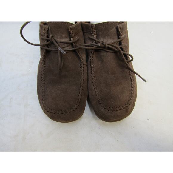 Born Womens Size 11 M Brown Suede Lace Up Mocc Toe Ankle Fashion Boots Bootie - Picture 6 of 11